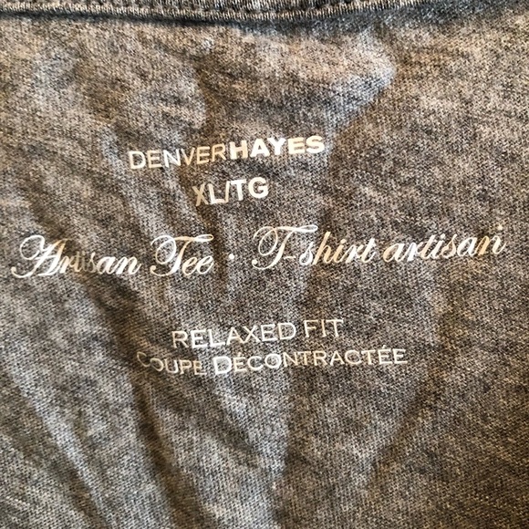 Denver Hayes XL Gray Short Sleeve Relaxed T-Shirt- great to wear with shorts - Picture 3 of 6